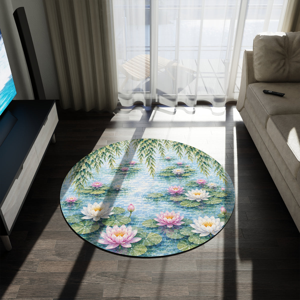 Lotus Calm Round Rug