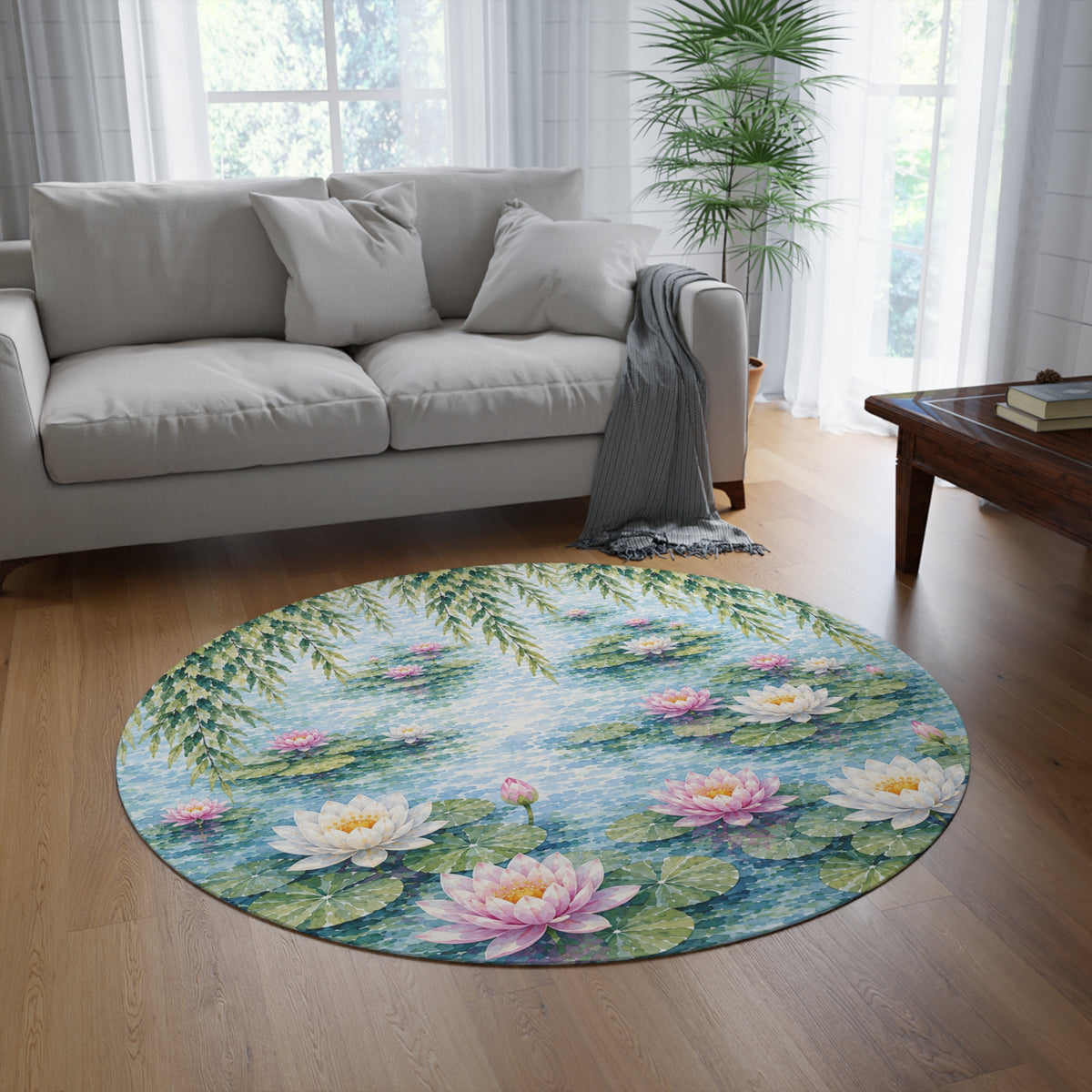 Lotus Calm Round Rug